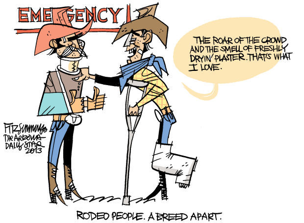 Daily Fitz Cartoon: Rodeo